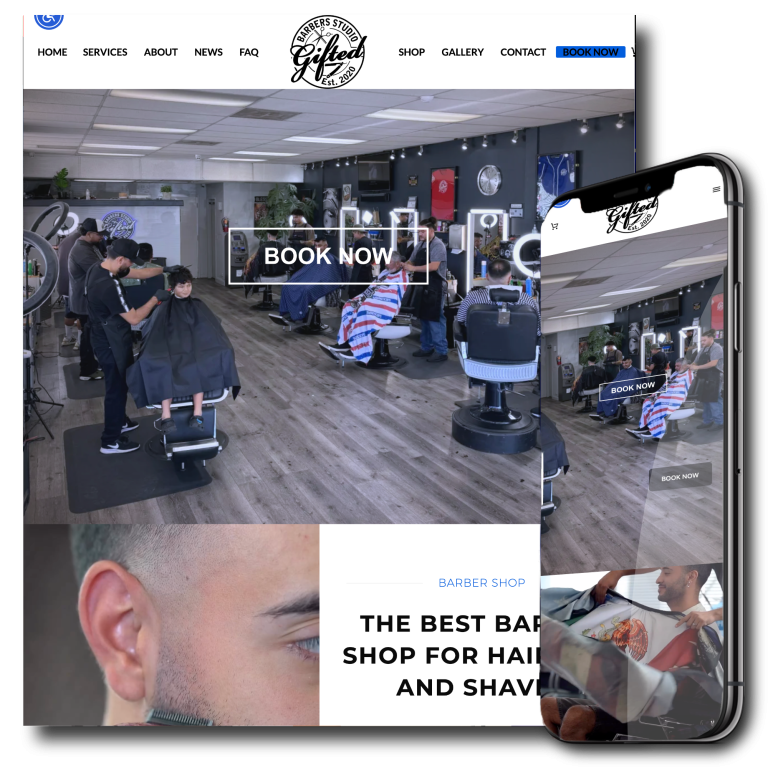 barber shop website booking marketing and more